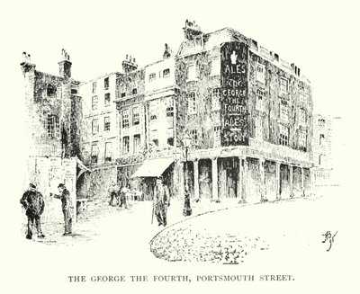 The George the Fourth, Portsmouth Street (litho) av English School