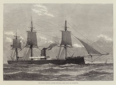 Den tyske Ironclad Grosser Kurfurst, nylig senket av Folkestone (gravering) av English School