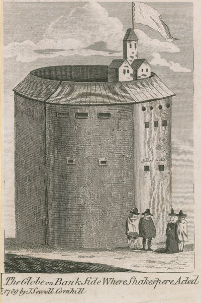 The Globe on Bankside, London, der William Shakespeare opptrådte av English School