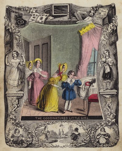 The Goodnatured Little Girl (farget gravering) av English School