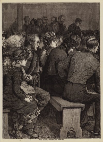 The Gospel Temperance Meeting (gravering) av English School