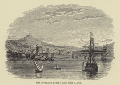 Guvernørens hus, Cape Coast Castle (gravering) av English School