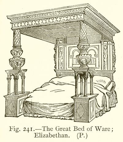 The Great Bed of War; Elizabethan av English School