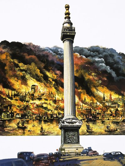 Den store brannen i London og monumentet av English School