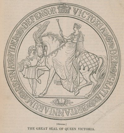 Dronning Victorias store segl (forside) av English School