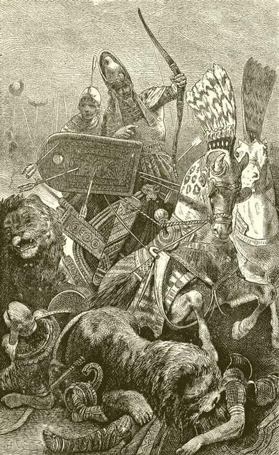 Den store Sesostris (Rameses II) i slaget ved Kadesch av English School