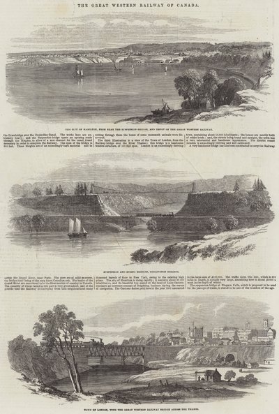 The Great Western Railway of Canada (gravering) av English School