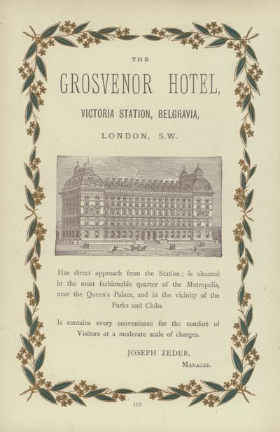 The Grosvenor Hotel (gravering) av English School