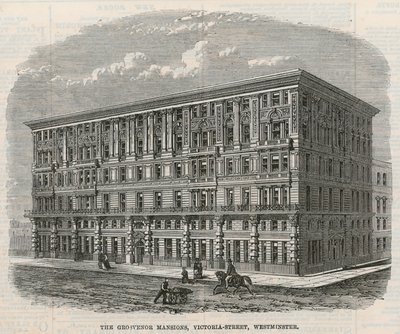 The Grosvenor Mansions, Victoria Street, Westminster, London av English School