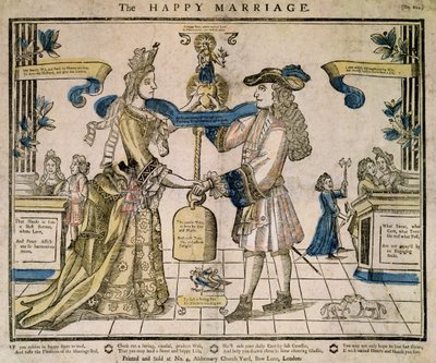 The Happy Marriage (stensilfarget tresnitt) av English School