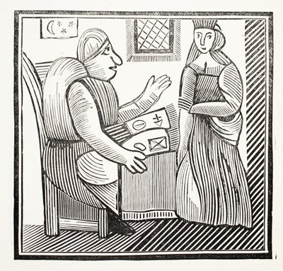 The History of Mother Bunch of the West, illustrasjon fra Chap-books of the Eighteenth Century av John Ashton, pub. 1882 av English School