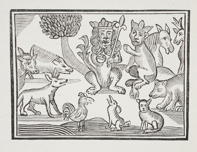 The History of Reynard the Fox, illustrasjon fra Chap-books of the Eighteenth Century av John Ashton, pub. 1882 av English School