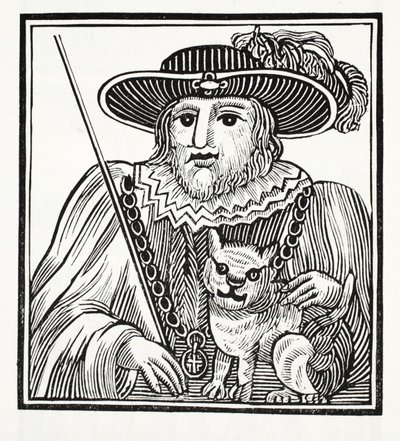 The History of Sir Richard Whittington, Thrice Lord Mayor of London, illustrasjon fra Chap-books of the Eighteenth Century av John Ashton, pub. 1882 av English School