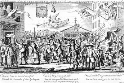 The Humors of the Westminster Election or the Scald-Miserable Independent Electors in the Suds, 1747 av English School