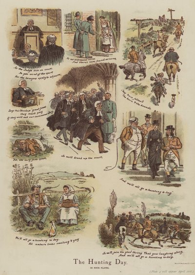 Jaktdagen (chromolitho) av English School