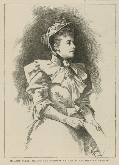 The Imperial Institute: Madame Albani synger nasjonalsangen ved åpningsseremonien av English School