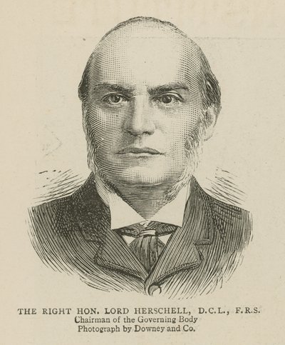 The Imperial Institute: The Right Honorable Lord Herschell, styreleder for det styrende organ av English School