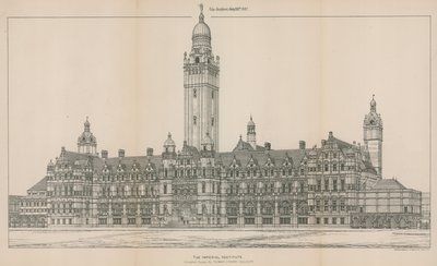 The Imperial Institute: Det aksepterte designet av Thomas Edward Collcutt av English School