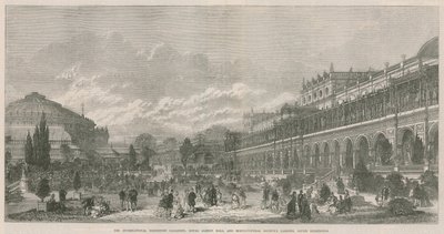 The International Exhibition Galleries, Royal Albert Hall og Horticultural Societys Gardens, South Kensington av English School