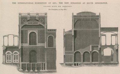 Den internasjonale utstillingen i 1871: De nye bygningene i South Kensington av English School