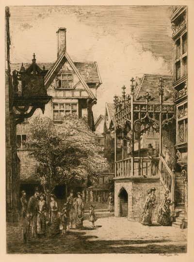 Den internasjonale helseutstillingen i South Kensington: den gamle gaten i London av English School