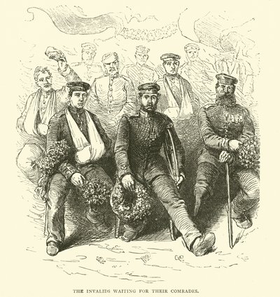 Invalidene venter på kameratene sine, 1871-2 av English School