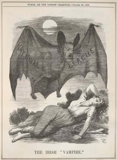The Irish Vampire, fra "Punch", eller "The London Charivari", 24. oktober av English School