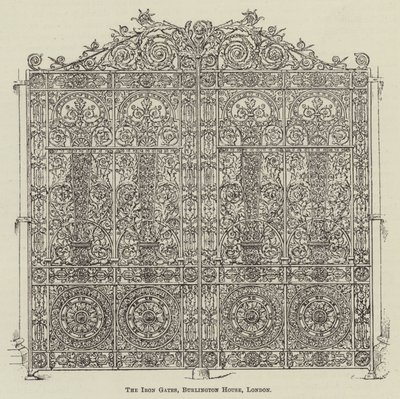 Jernportene, Burlington House, London (gravering) av English School