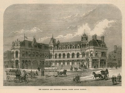 Islington og Highbury Station, North London Railway av English School