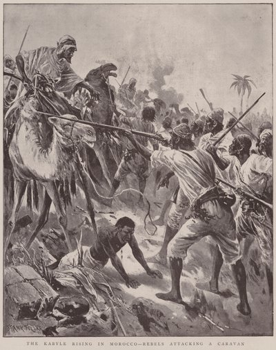 Kabylerne reiser seg i Marokko, opprørere angriper en karavane (lito) av English School