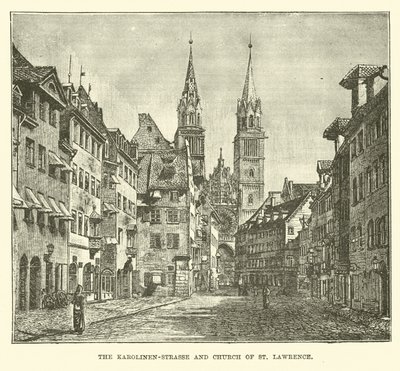 Karolinen-Strasse og St Lawrence-kirken av English School
