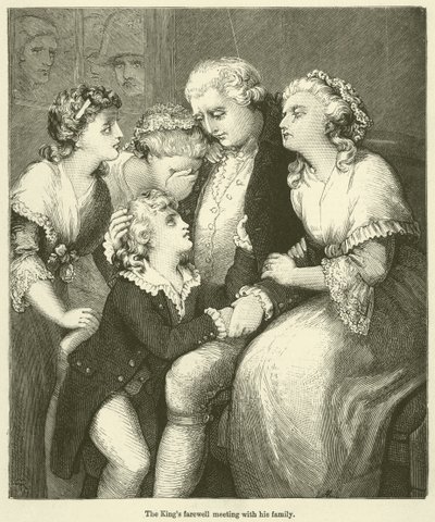 Der Abschied des Königs von seiner Familie von English School