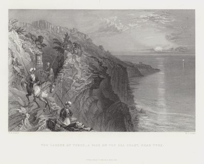 The Ladder of Tyrus - et pass på havkysten, nær Tyrus av English School