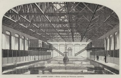 The Lambeth Baths (gravering) av English School