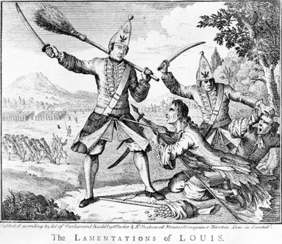 Lamentations of Louis, 1757 av English School