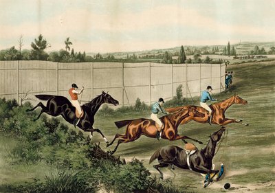 The Last Fence, som representerer den siste steeplechase som fant sted på Hippodrome Race Course, Kensington, London av English School