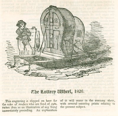 Det siste lotteriet. Lotterihjulet, 1826 av English School