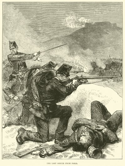 The Last Sortie fra Paris, januar 1871 av English School