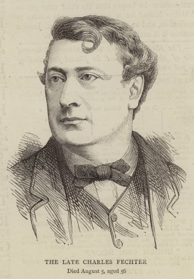 Den avdøde Charles Fechter (gravering) av English School