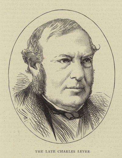 The Late Charles Lever (gravering) av English School
