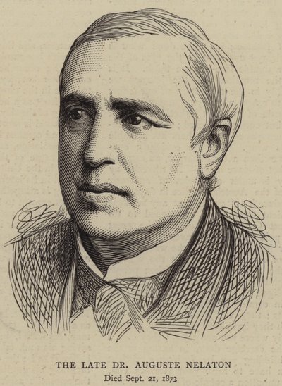 Avdøde Dr Auguste Nelaton (gravering) av English School