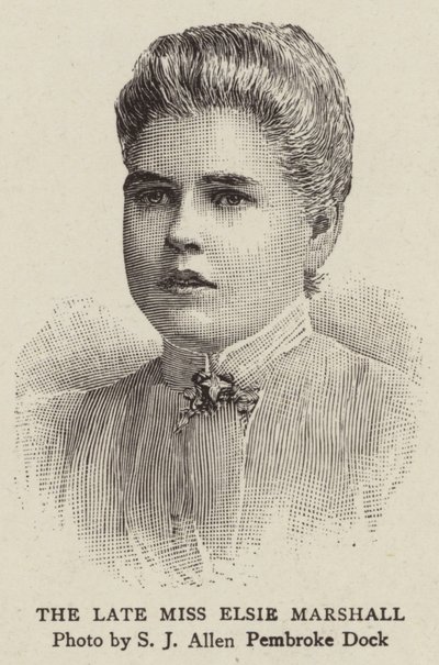 The Late Miss Elsie Marshall (gravering) av English School