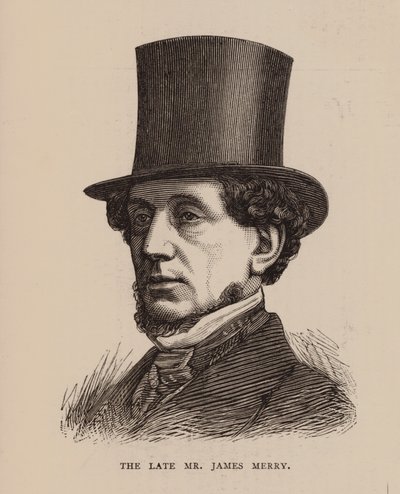 Den avdøde herr James Merry (gravering) av English School