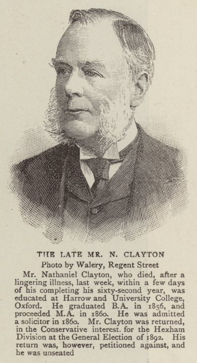 Den avdøde Mr N Clayton (gravering) av English School