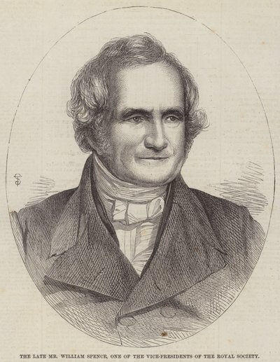 Den avdøde Mr William Spence, en av visepresidentene i Royal Society (gravering) av English School