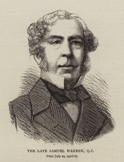 The Late Samuel Warren, QC (gravering) av English School