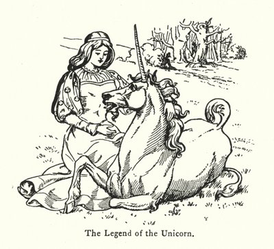 The Legend of the Unicorn (gravering) av English School