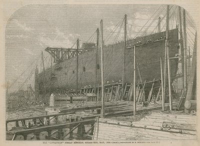 Dampskipet Leviathan (Great Eastern), mai 1856 av English School