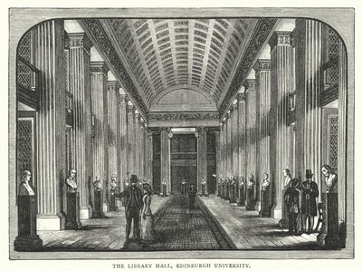The Library Hall, Edinburgh University (gravering) av English School