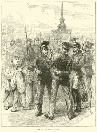 Die Demarkationslinie, März 1871 von English School